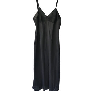 Vtg Vanity Fair Womens Full Slip Size 36 Long Sheer Nylon 70s Fine Lace Trim